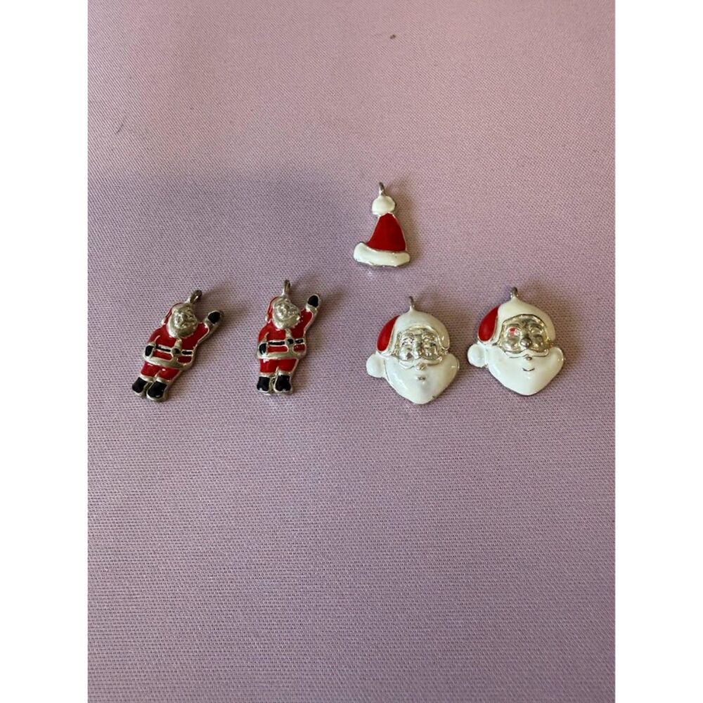 vintage enamel Christmas charms